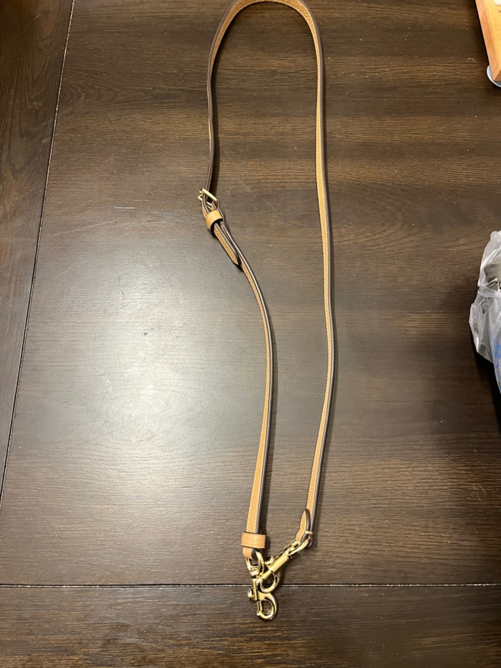 Coach Leather Handbag Strap Extender Adjustable Color is Toast